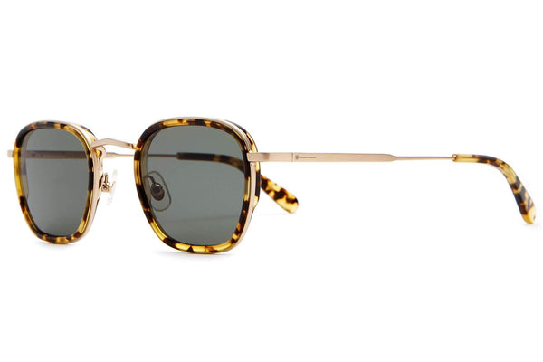 The Groove Pilot / Brushed Gold & Tokyo Tortoise Bio & Vintage Green Lens - Shade Files